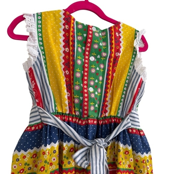 Vintage Cinderella Stop the Press Maxi Long Dress Boho Floral Patchwork 6X USA - Picture 5 of 11